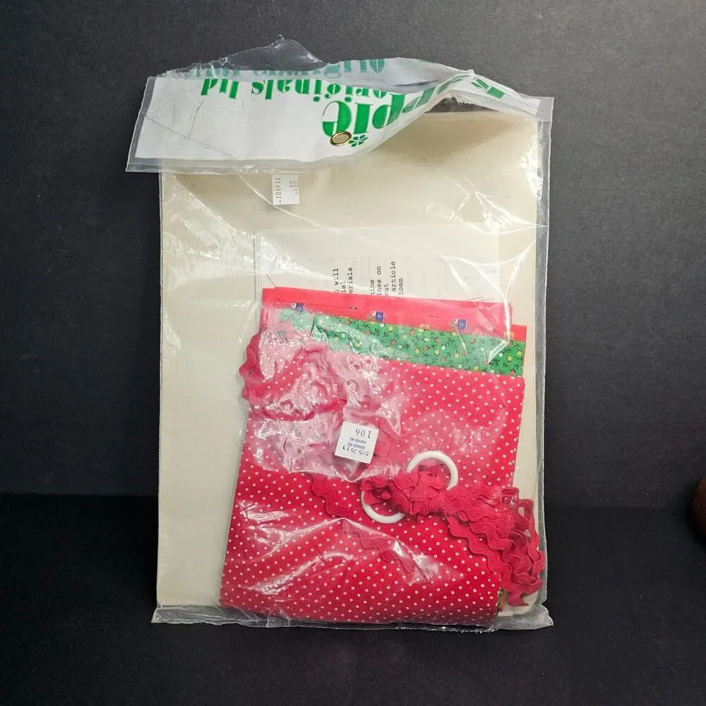 Vtg Kappie Kalico Originals Christmas Joy Sewing Kit Wall Hanging Open Package C